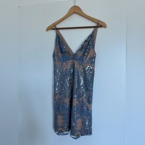 Free people night shimmers mini dress